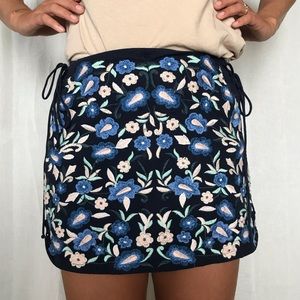 Zara floral skirt embroidery
